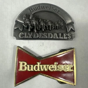 2 Gürtelschnallen Budweiser Clydesdales USA Bergamotte Great American 1989 - Bild 1 von 20