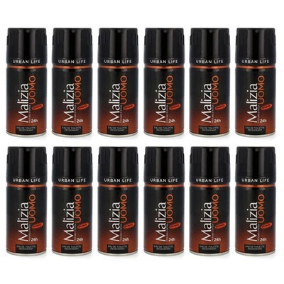 Malizia Uomo Urban Life deodorant EdT 12x 150ml deo deospray body spray - Bild 1 von 4