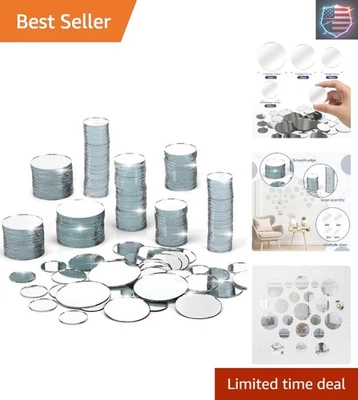 Versátiles 250 mini espejos redondos mixtos de vidrio - perfectos para proyectos en el hogar Foto 1 de 4