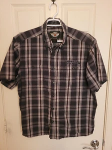 Camisa a cuadros Harley Davidson manga corta con botones para hombre 2XL - Imagen 1 de 9