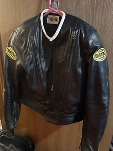 Bates Custom Black Leather California Armored Motorcycle Jacket S-M - Bild 1 von 18