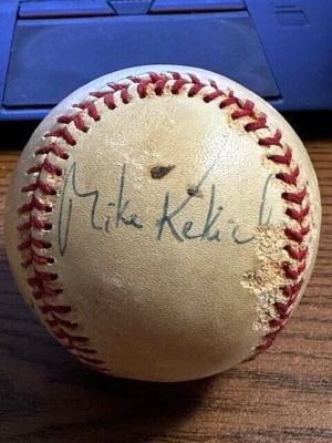 MIKE KEKICH & TOMMY MOORE SIGNED AUTOGRAPHED OAL MACPHAIL BASEBALL!  Rangers! - Image 1 of 4