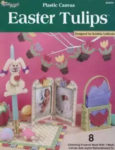 NEW PLASTIC CANVAS EASTER TULIPS 8 CHARMING PROJECTS - Picture 1 of 2