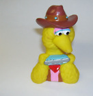 Vintage Sesame Street Muppets Figure Big Bird Cowboy With Harmonica
