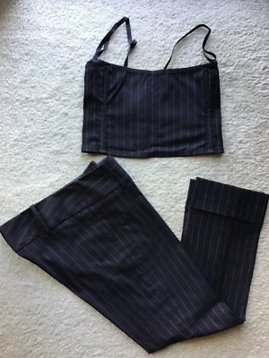 Guess collection pant 10 top M pinstripe set Marciano suit jeans dress jacket - Image 1 of 4