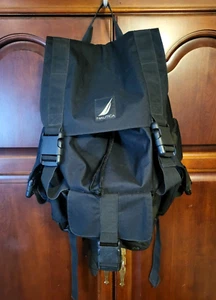 Mochila de vela NAUTICA de colección negra estilo táctico cargador superior de alta resistencia - Imagen 1 de 11
