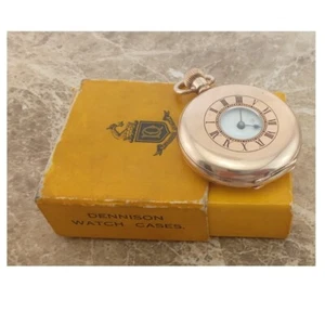 Reloj Bolsillo Waltham 15 Joyas Guerra Boer Oro 14k Medio Cazador 1899 y Caja Original - Imagen 1 de 21