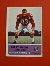 🏈 1962 Fleer Football Card #10 Harry Jacobs Boston Patriots