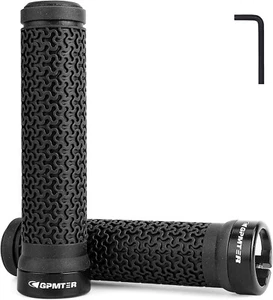 Bike Handlebar Grips, Single Lock on Bicycle Handle Bar, for BMX, Mountain, MTB, - Picture 1 of 4