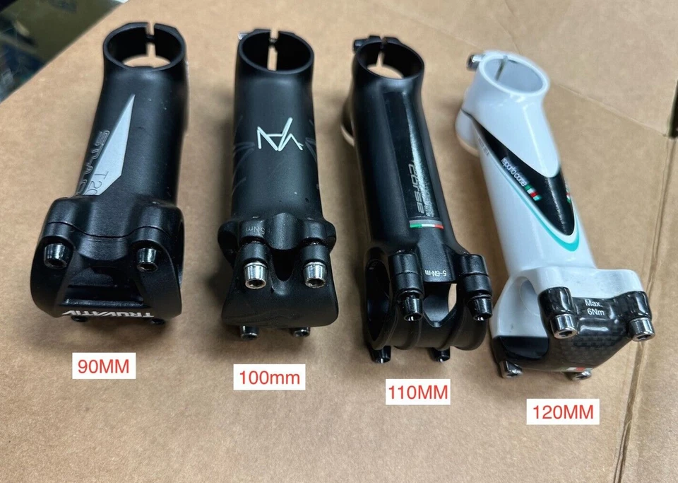 LOT OF 4 Bike Stems bianchi, other brands, as is, all are working size varies - Image 1 of 1