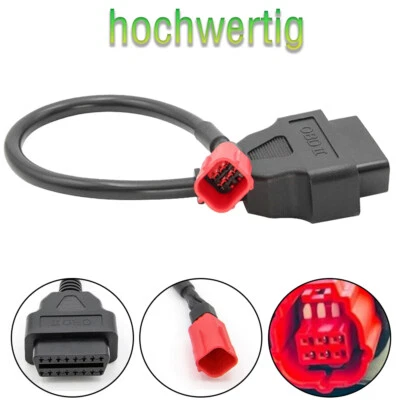 Adattatore Euro5 6 Pin Moto Bike Diagnostica KTM Moto Piaggio Guzzi Vespa-Honda - Immagine 1 di 4