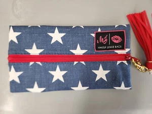 Makeup Junkie Bags - Star Makeup Junkie - Red Zipper- Mini - Picture 1 of 4