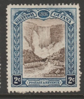 Guayana Británica COMO NUEVO QV 1898 Victoria's Jubilee 2c marrón e índigo sg277 Foto 1 de 2