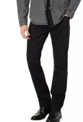 Pantalones de mezclilla AG $178 NUEVOS CON ETIQUETAS - Everett ajustados rectos, negros, talla 44 con 32 L Foto 1 de 4