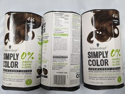 6x Color de cabello permanente Schwarzkopf Simply Color, 4,65 marrón dorado oscuro Foto 1 de 4