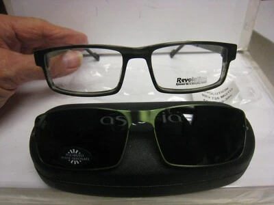 Revolution Eyeglass DEMO Frame With  Sun Shade  REV735  MGTO  54-17-140 w/case - Image 1 of 4