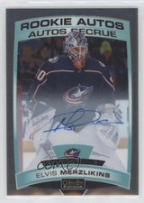 2019-20 O-Pee-Chee Platinum Rookie Autos Elvis Merzlikins #R-EM Rookie Auto RC