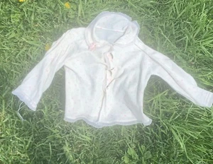 Vtg Baby Blouse Top PJ Rosebuds Snaps Pleated Lace Trim 3-6 Months 🌸 TLC - Picture 1 of 12