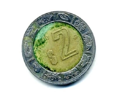 2010 Mexico 2 Pesos Bi-Metallic Mexican Coin World Money - Image 1 of 2