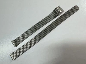 OMEGA genuine strap 6009 lug width 9mm SS men's watch mesh strap 85-1 - Picture 1 of 10