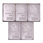 Lot of 5 - 1 Gram Platinum Bar .9995 Fine Bar Valcambi Suisse CombiBar™