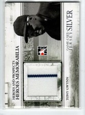 2011 ITG Heroes and Prospects Heroes Jerseys Silver #7 Tony Gwynn *#/160