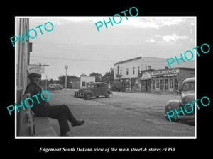 OLD 8x6 HISTORIC PHOTO OF EDGEMONT SOUTH DAKOTA THE MAIN St & STORES c1950 - Bild 1 von 1