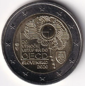 2 Euro Gedenkmünze Slowakei - 2016 - "20. Jahrestag des Beitritts zur OECD" - Bild 1 von 2
