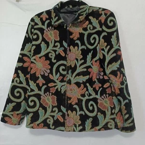 M.D.L. NEW YORK, BROCADE women's Jacket/Blazer, Artsy, Bohemian, Boho Chic, Sz L - Picture 1 of 12