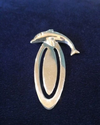 SEGNALIBRO    delfino   argento 925  arg. - Immagine 1 di 2