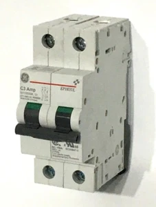 GE EP102ULC03 Circuit Breaker, 2 Pole, C3 Amp, 480 VAC - Picture 1 of 6