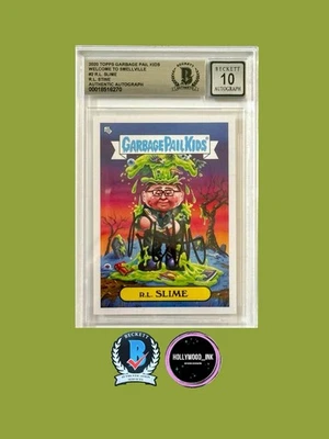 R.L. STINE SIGNED AUTOGRAPH 2020 TOPPS GARBAGE PAIL KIDS BECKETT AUTO GRADE 10-B - Image 1 of 4