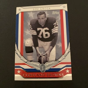2008 Topps Chrome Lou Groza Honor Roll Insert Card #HR-LG Cleveland Browns HOF - Foto 1 di 2