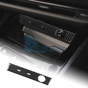 Center Console USB Panel Sticker Fit For Audi A5 S5 2025-2026 Black Carbon Fiber - Foto 1 di 8
