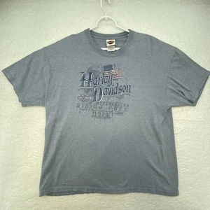 Camiseta Harley Davidson Hombre Azul Extra Grande Gráfica Clearwater Florida - Imagen 1 de 9