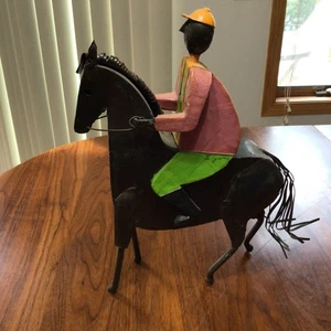 Vtg Manuel Felguerez SIGNED Folk Art Brutalist Horse Rider Metal Sculpture 13” - Picture 1 of 6
