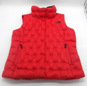 Size M The North Face Women's Down Quilted Vest Jacket Red - Picture 1 of 11
