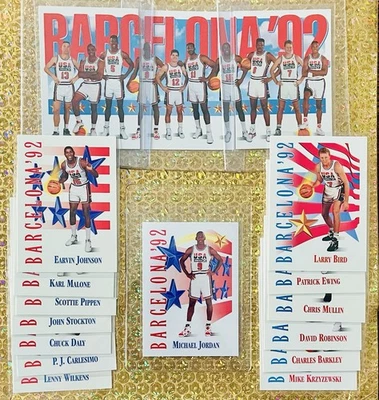 Juego completo de 17 cartas Skybox Dream Team Barcelona 1992 Jordan Bird Magic V. Bonito Foto 1 de 4