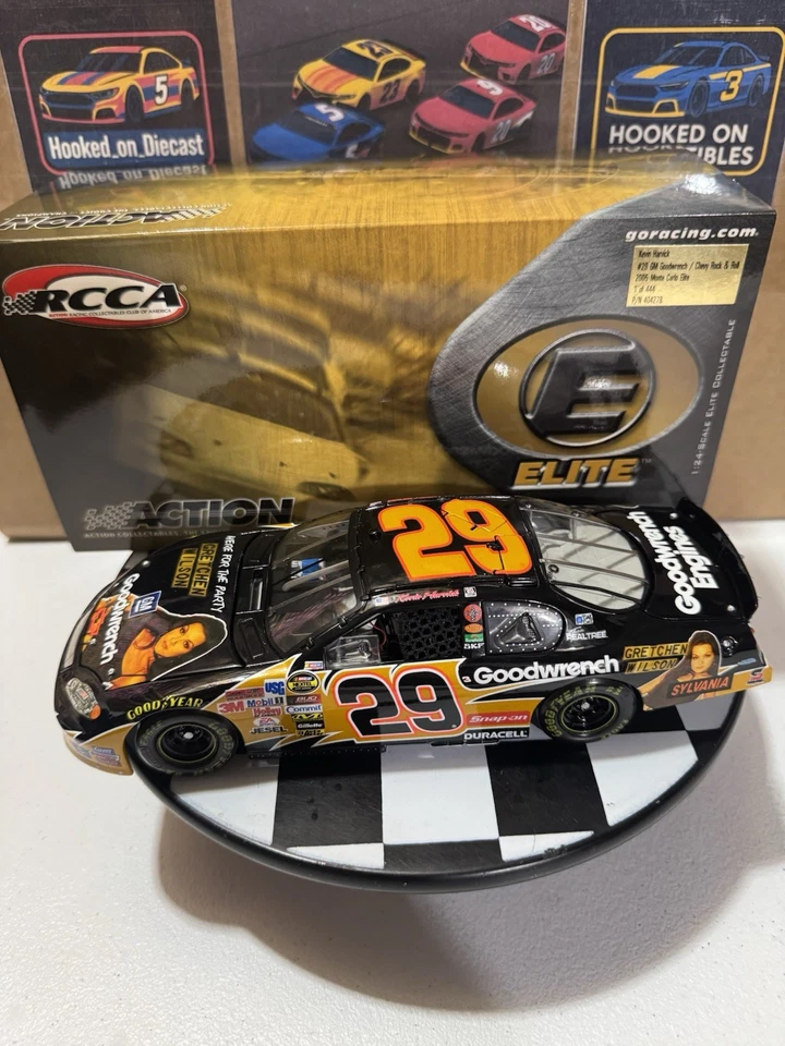 Kevin Harvick ELITE #29 GM Goodwrench Chevy Rock & Roll 2004 1/24 Nascar Diecast Foto 1 de 4