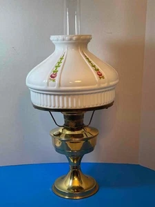 ALADDIN Modell C Messing Platte Tisch Öl Petroleum Lampe sehr guter Zustand funktioniert - Bild 1 von 24