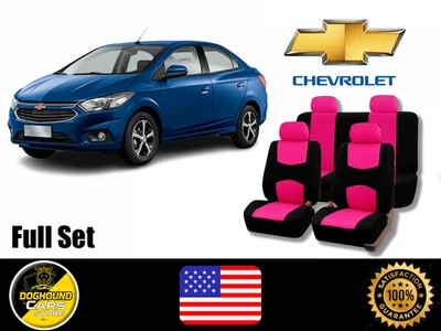 Juego completo de fundas de asiento acolchadas ajustables de alta calidad para todos Chevrolet rosa Foto 1 de 4