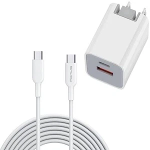 38W PD HOME CHARGER FAST TYPE-C 6FT LONG CABLE USB-C POWER CORD QC3.0 for PHONES - Picture 1 of 6
