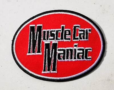 MARKENLOS Patch Muscle Car Maniac Rockabilly V8 Aufnäher Dodge Ford Chevy Pontiac Chrysler