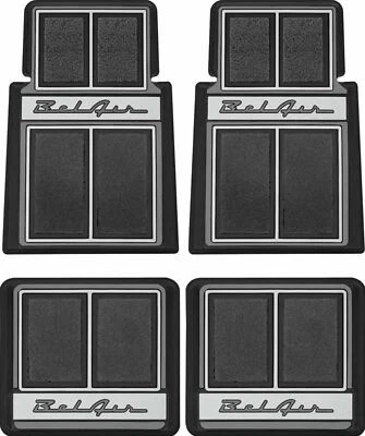 Juego de alfombrillas de alfombra negras OER 1955-1957 Chevy Bel Air Nomad 150 210 Foto 1 de 3