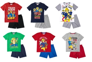 Feuerwehrmann Sam Feuerwehr Schlafanzug Pyjama kurzarm Shorty Feuerwehrauto - Bild 1 von 6