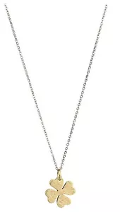 Ernstes Design Kleeblatt AN515 Anhänger klein ohne Kette Edelstahl gold beschic - Bild 1 von 2