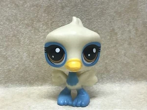 Littlest Pet Shop LPS #1-84 Azure Ostrich Bird White with Blue Eyes Preowned - Picture 1 of 9