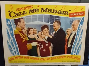 Lobby Card 1953 CALL ME MADAM George Sanders medal honor Ethel Merman