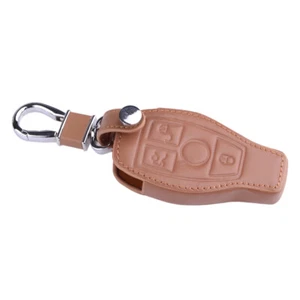 Funda Carcasa Llavero Coche Cuero Vaca Marrón Apta para Mercedes Benz C CL GL ML SLK350 - Imagen 1 de 4
