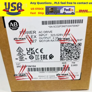 1PC New Allen Bradley 25C-D2P3N104 AC Drive 0.75kW 1HP Free Shipping - Picture 1 of 1